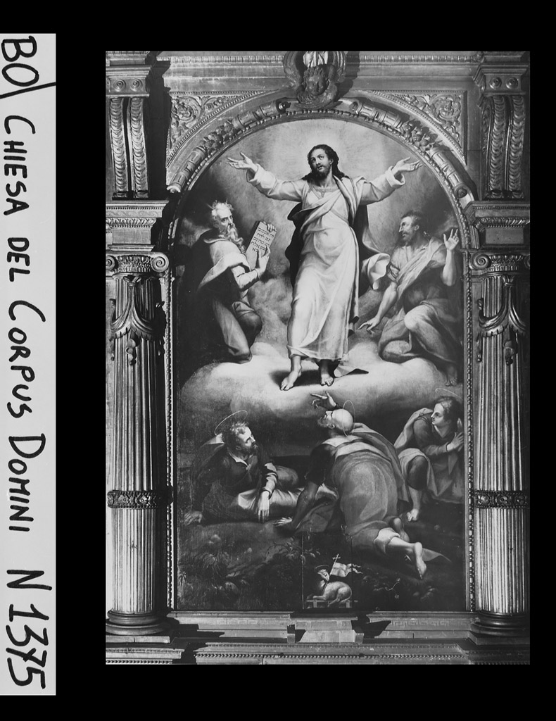 Trasfigurazione di Cristo (dipinto) di Samacchini Orazio (sec. XVI)