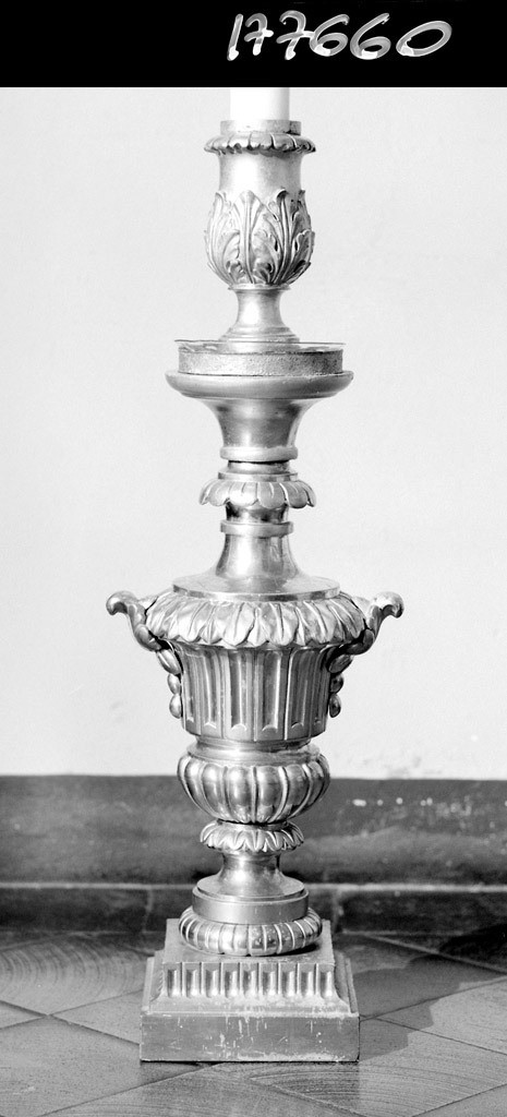 candelabro per il cero pasquale - manifattura emiliana (seconda metà sec. XIX)
