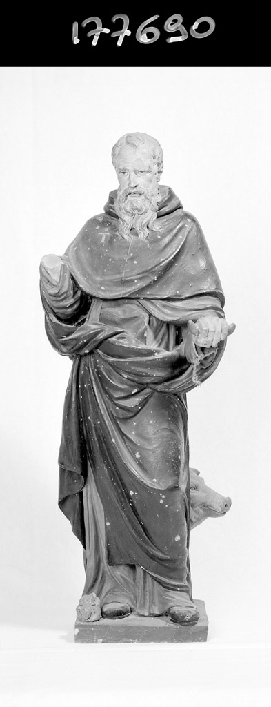 Sant' Antonio abate (statuetta) - manifattura emiliana (seconda metà sec. XVIII)