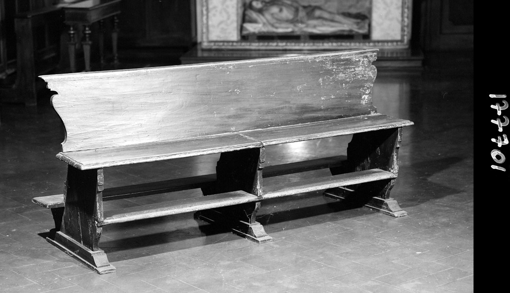 banco da chiesa - manifattura bolognese (metà sec. XVIII)