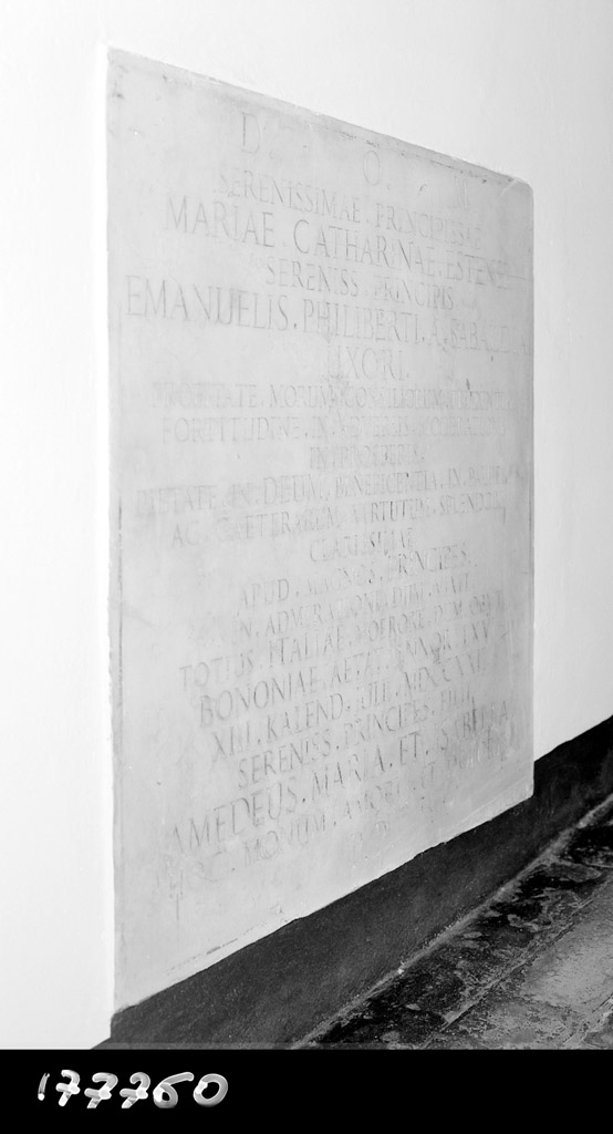 lapide commemorativa - manifattura emiliana (sec. XIX)