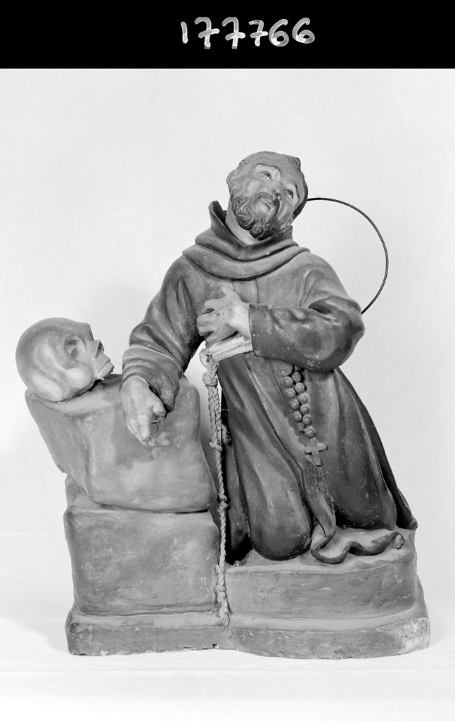 San Francesco d'Assisi (statuetta devozionale) - manifattura bolognese (sec. XIX)