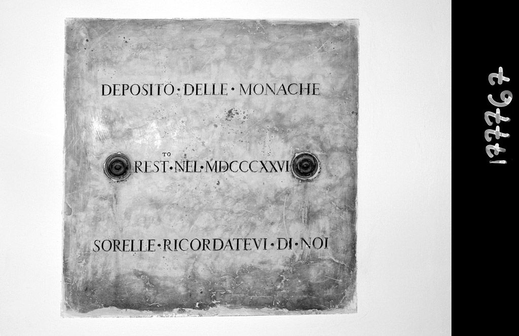 lapide tombale - manifattura bolognese (sec. XIX)