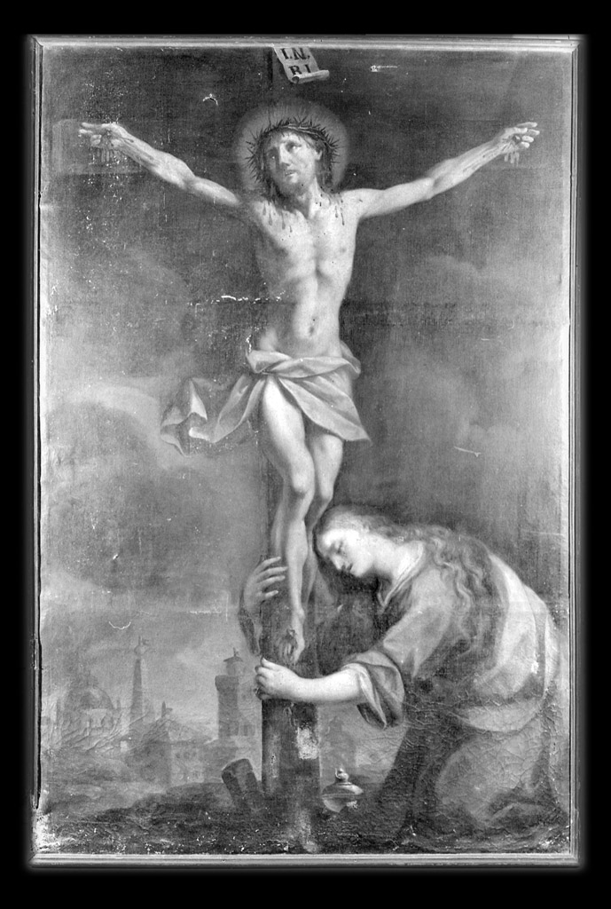 Cristo Crocifisso e la Maddalena (dipinto) - ambito bolognese (prima metà sec. XVIII)