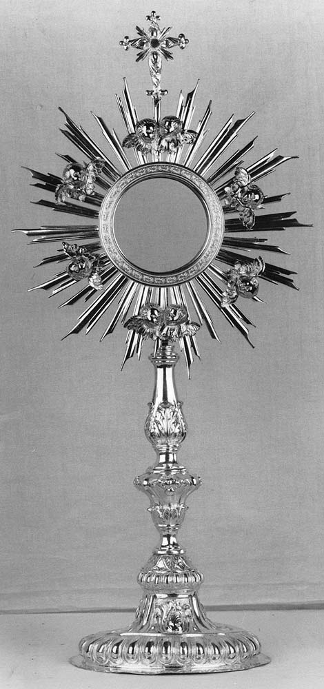 ostensorio - a raggiera - manifattura emiliana (seconda metà sec. XVIII)