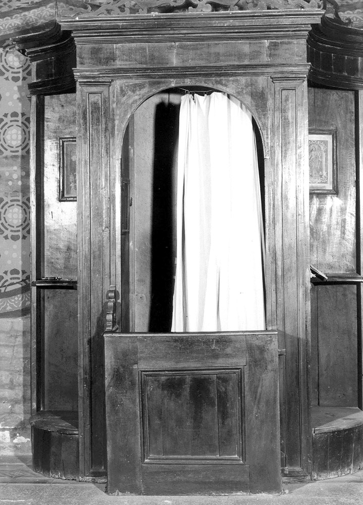 confessionale - manifattura emiliana (ultimo quarto sec. XIX)
