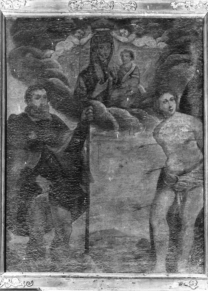 Madonna di San Luca, Madonna con Bambino, San Rocco e San Sebastiano (dipinto) - ambito emiliano (sec. XVII)