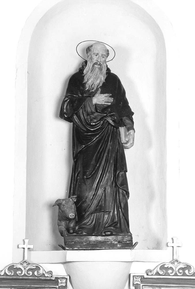 Sant'Antonio Abate (statua) - manifattura emiliana (sec. XVIII)