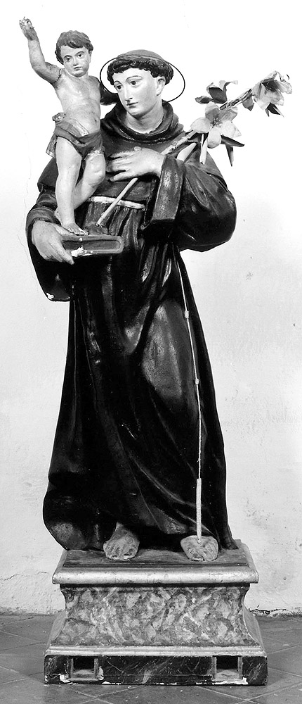 Sant'Antonio da Padova (statua) - manifattura emiliana (sec. XVIII)