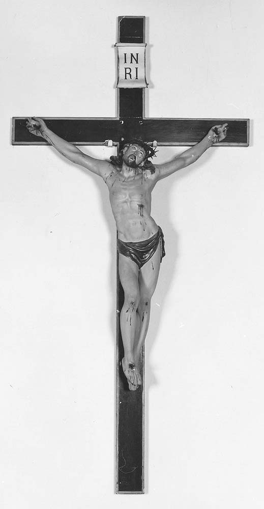 Cristo crocifisso (scultura) - produzione emiliana (fine/inizio secc. XIX/ XX)