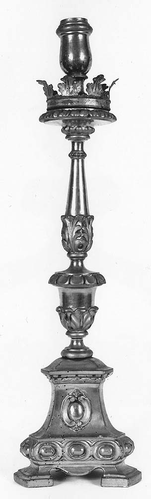 candeliere d'altare - produzione emiliana (metà sec. XIX)