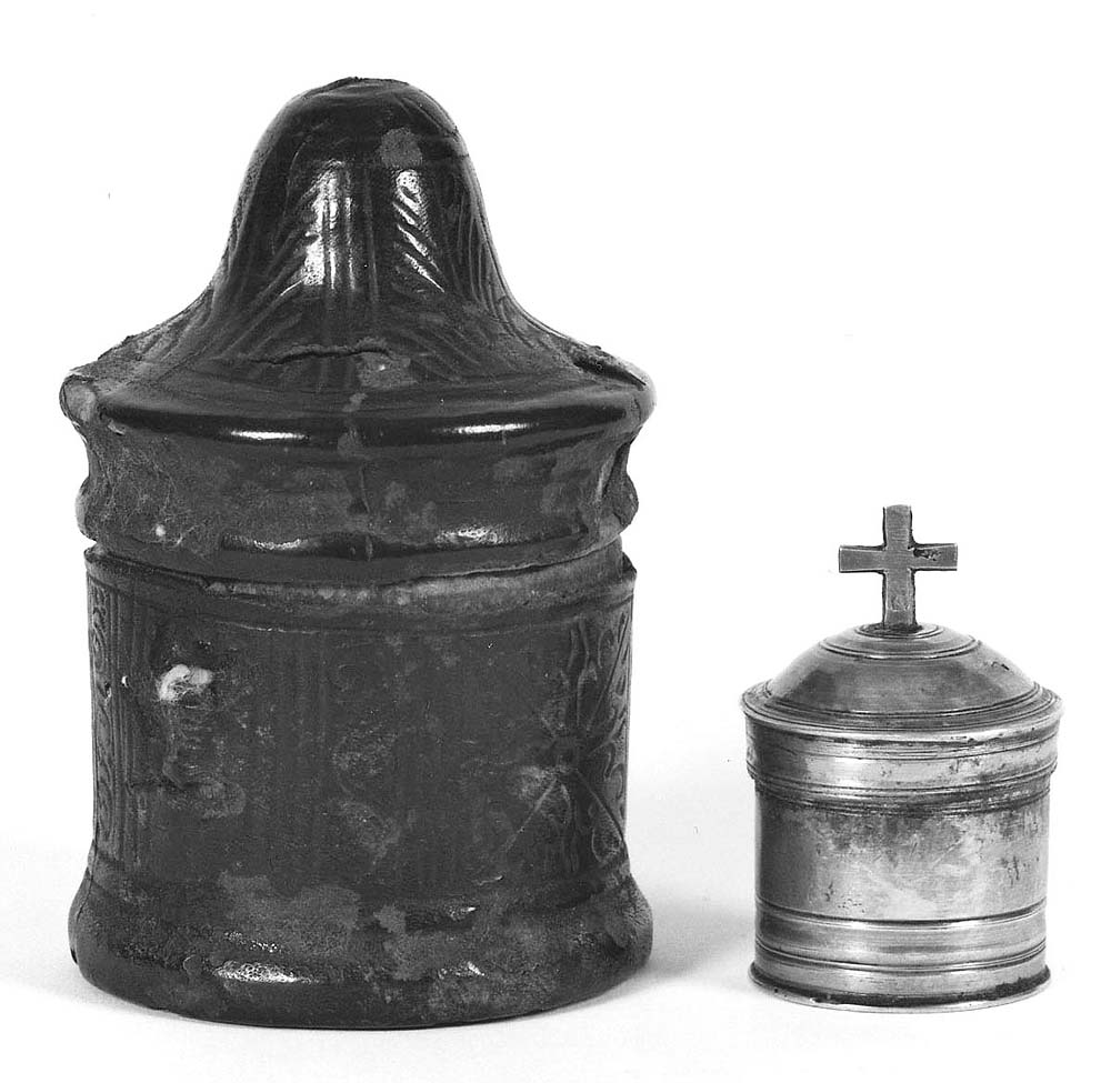 borsa del vasetto per l'olio degli infermi - produzione emiliana (prima metà sec. XIX)