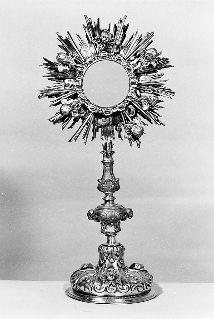 ostensorio - a raggiera - manifattura emiliana (sec. XVIII)