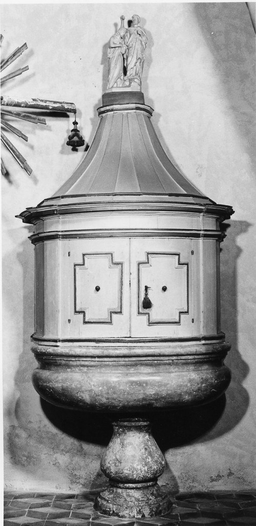 fonte battesimale - manifattura emiliana (seconda metà sec. XIX)