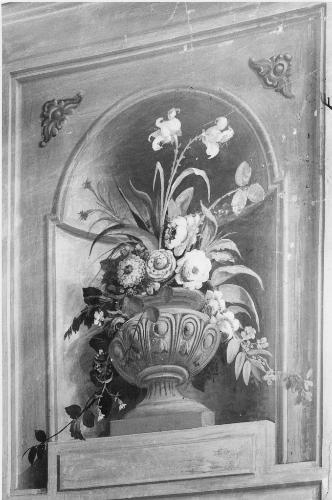 vaso con fiori (dipinto, serie) - ambito emiliano (secc. XVIII/ XIX)