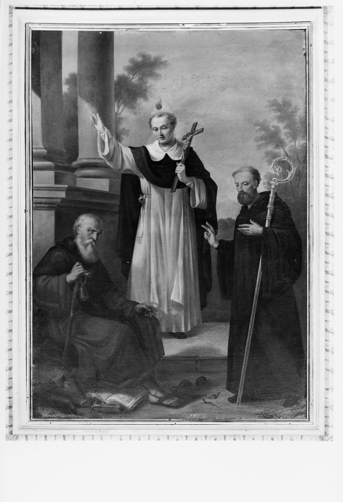 Sant'Antonio Abate, San Vincenzo Ferreri, San Magno (dipinto) - ambito italiano (sec. XIX)