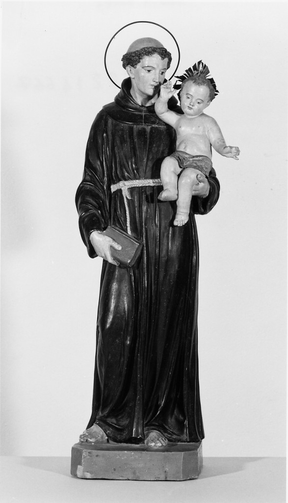 Sant'Antonio da Padova (statuetta devozionale) - manifattura emiliana (sec. XIX)