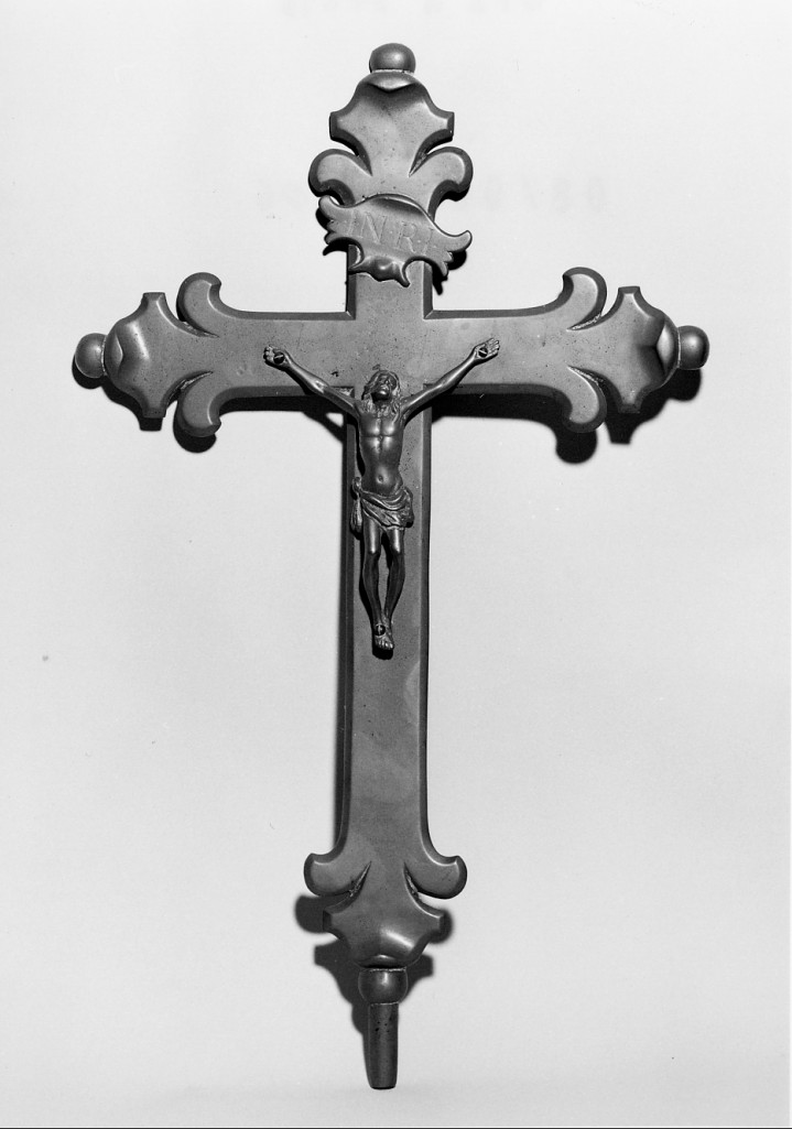 croce processionale, serie - manifattura emiliana (sec. XIX)