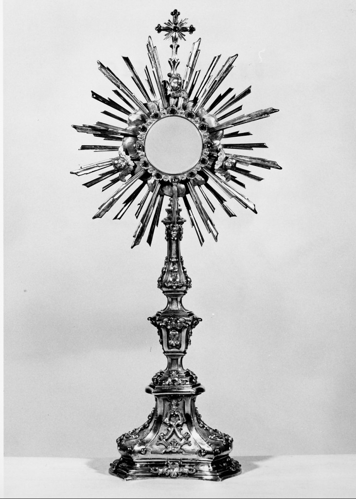 ostensorio - a raggiera - manifattura emiliana (sec. XVIII)