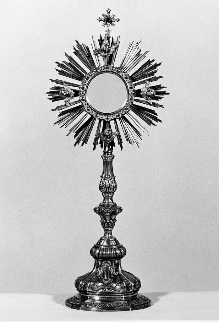 ostensorio - a raggiera - manifattura emiliana (prima metà sec. XIX)