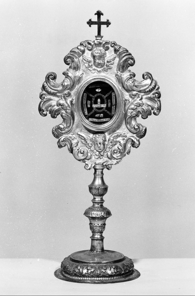 reliquiario - a ostensorio - manifattura emiliana (prima metà sec. XIX)