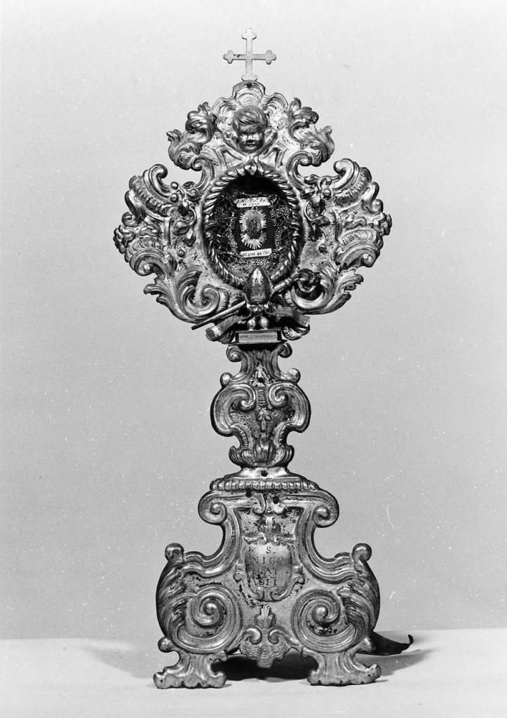 reliquiario - a ostensorio - manifattura emiliana (sec. XVIII)