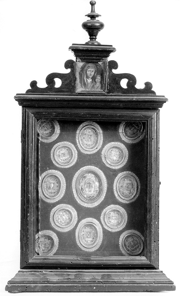 reliquiario - a tabella - manifattura emiliana (sec. XVIII)