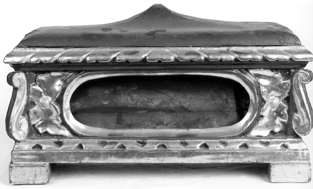 reliquiario a teca - a urna - manifattura emiliana (sec. XVIII)