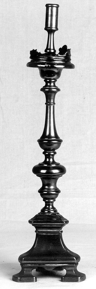 candeliere d'altare - manifattura emiliana (metà sec. XVIII)