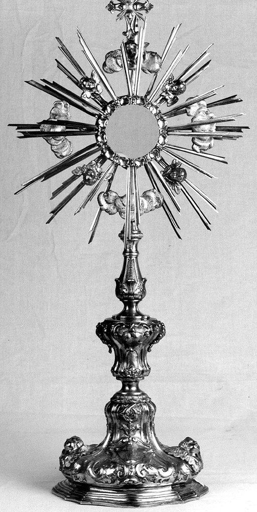 ostensorio - a raggiera - manifattura emiliana (sec. XVIII)