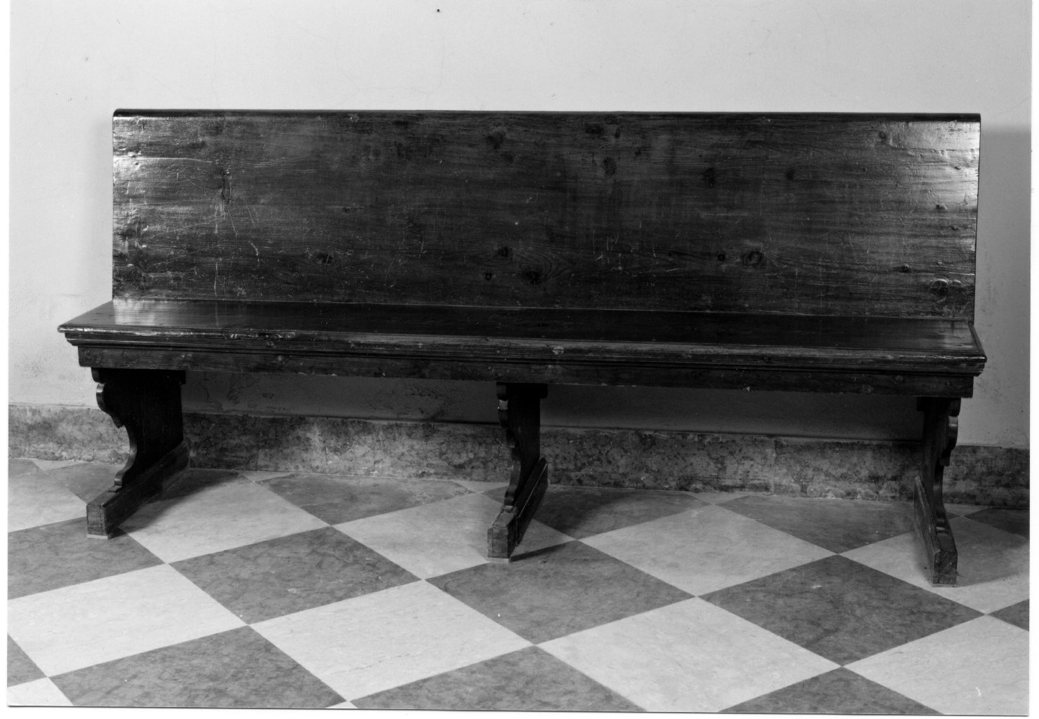 banco da chiesa - manifattura ferrarese (seconda metà sec. XIX)