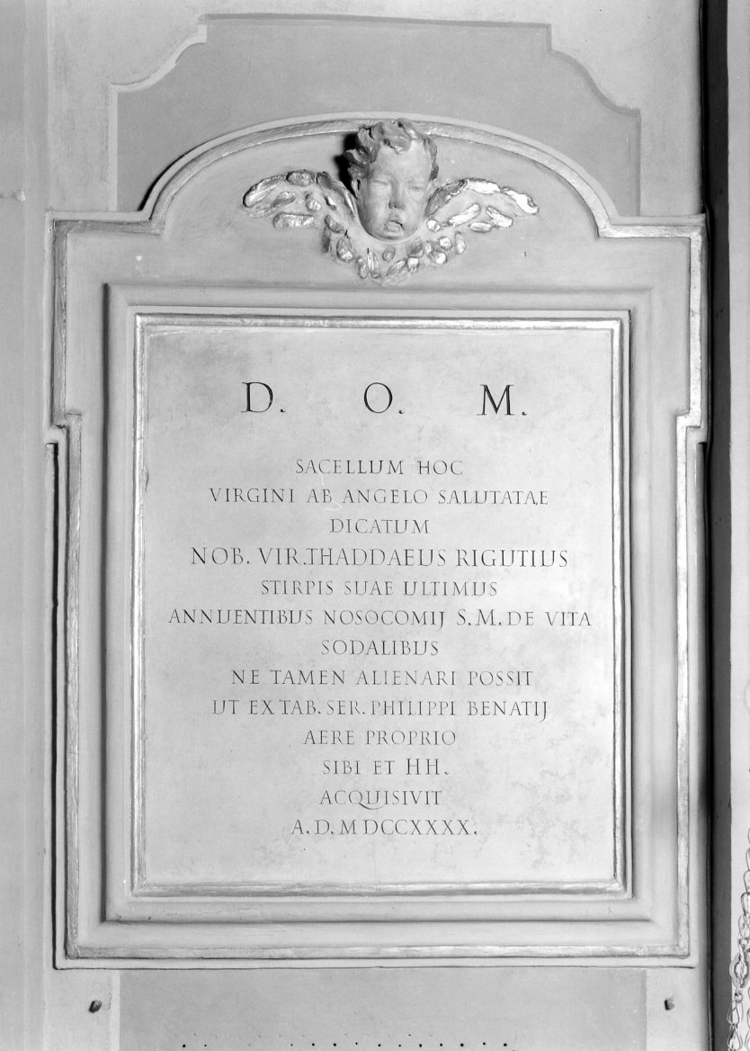 lapide tombale - ambito bolognese (sec. XVIII)