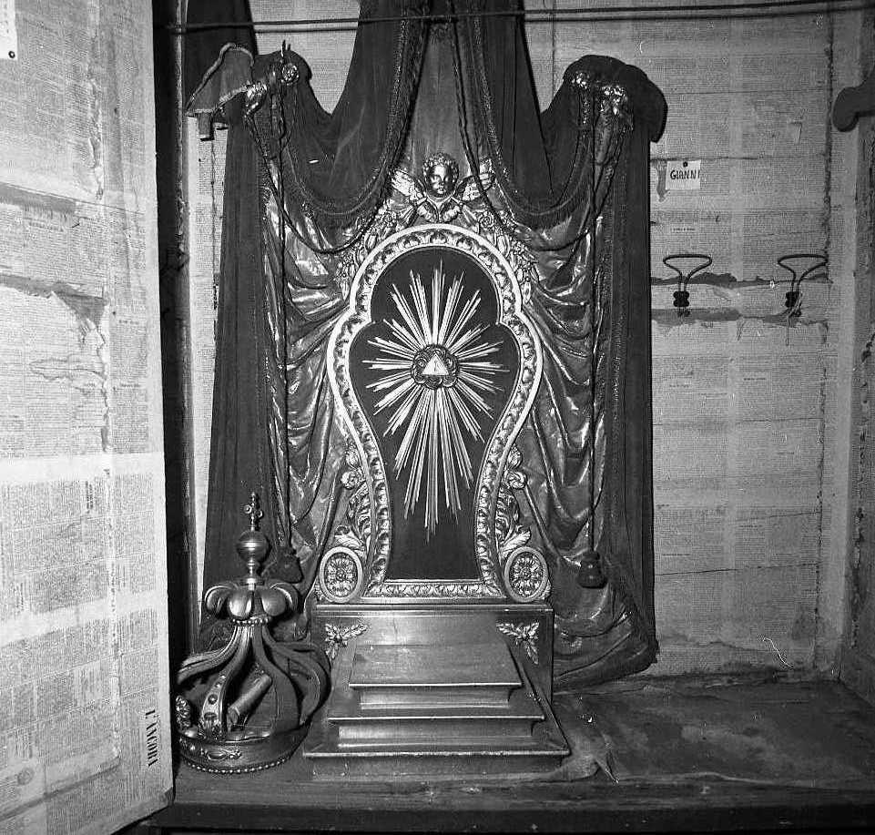 tronetto per esposizione eucaristica - bottega bolognese (sec. XIX)