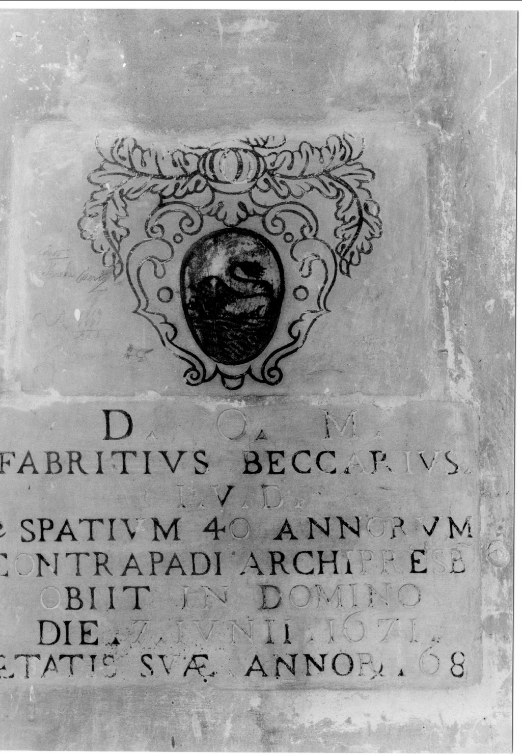 lapide tombale - manifattura ferrarese (sec. XVII)