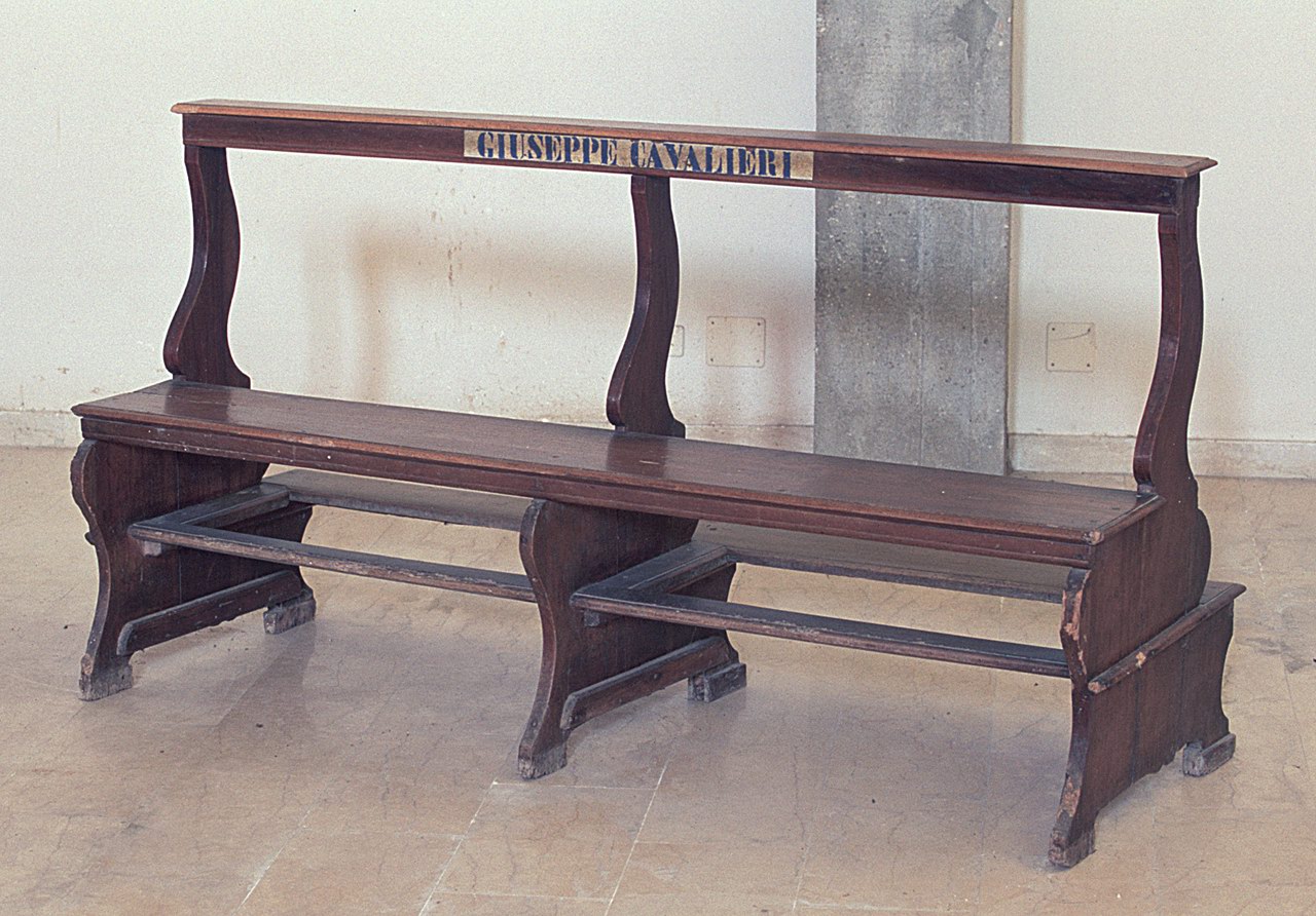 banco da chiesa - manifattura ferrarese (sec. XIX)