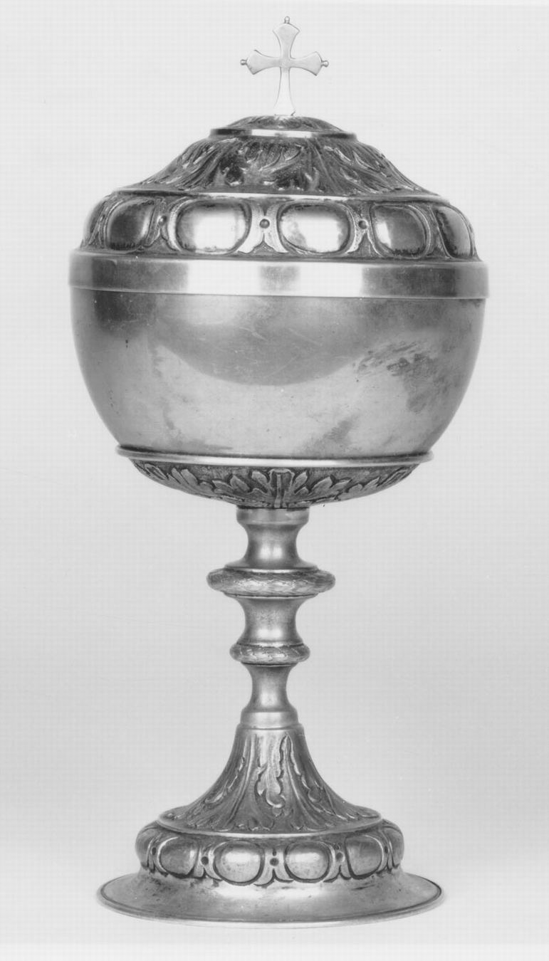 pisside - manifattura emiliana (metà sec. XX)