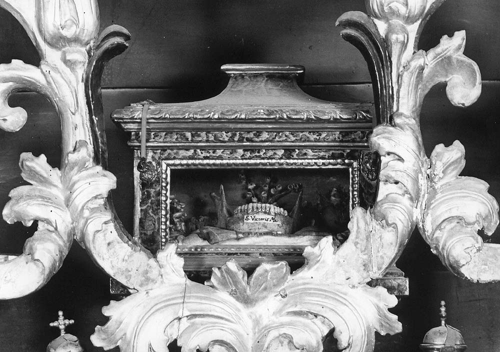 reliquiario a teca - a urna - produzione emiliana (sec. XVIII)