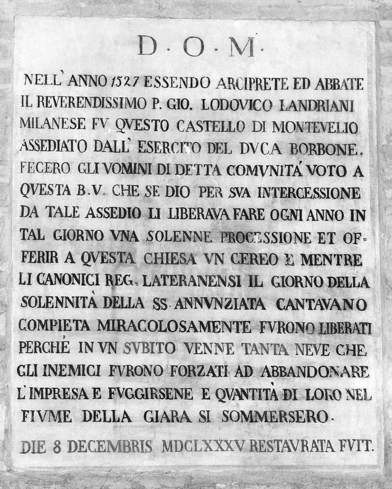 iscrizione dipinta - produzione emiliana (sec. XVI)