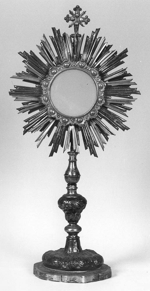 ostensorio - a raggiera - manifattura emiliana (seconda metà sec. XVII)