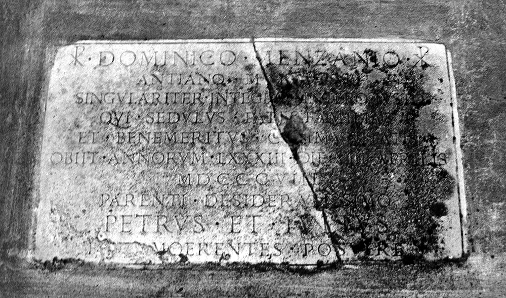 lapide tombale - produzione emiliana (sec. XIX)