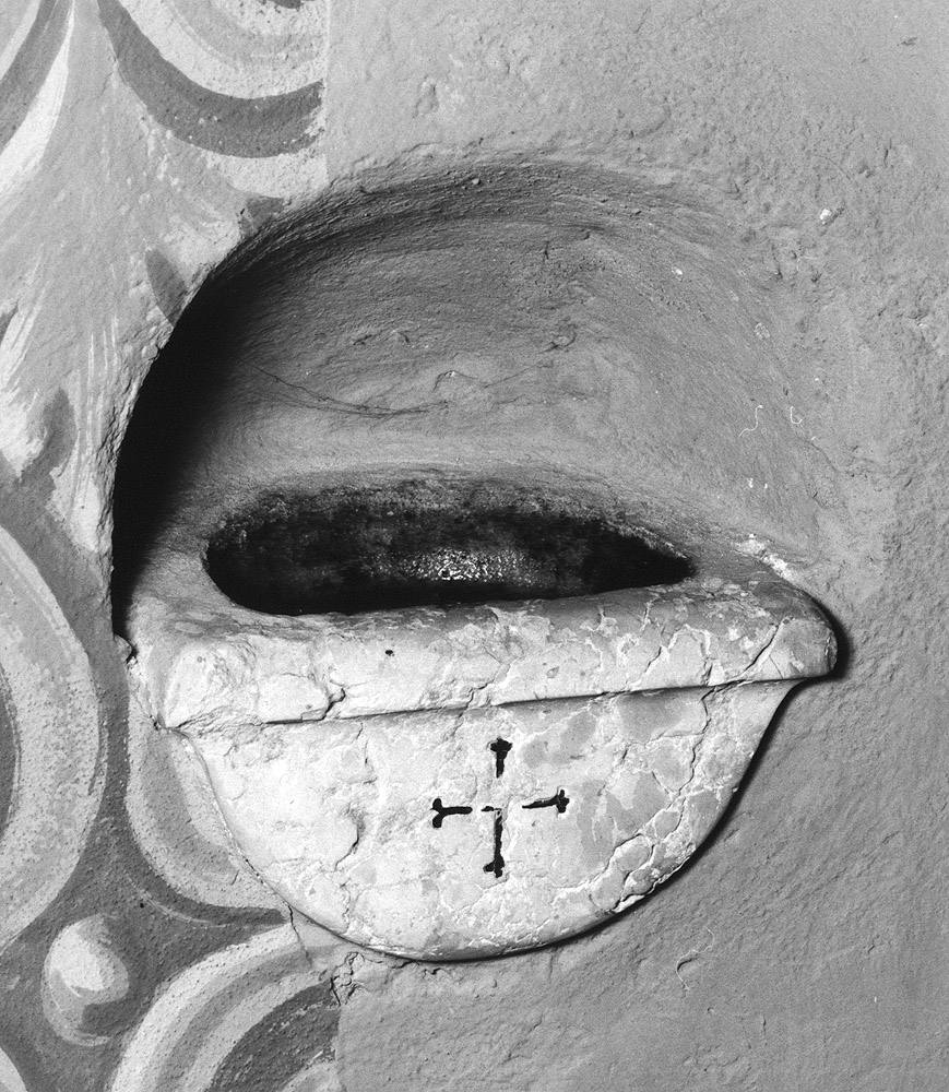 acquasantiera da parete - produzione emiliana (sec. XVIII)