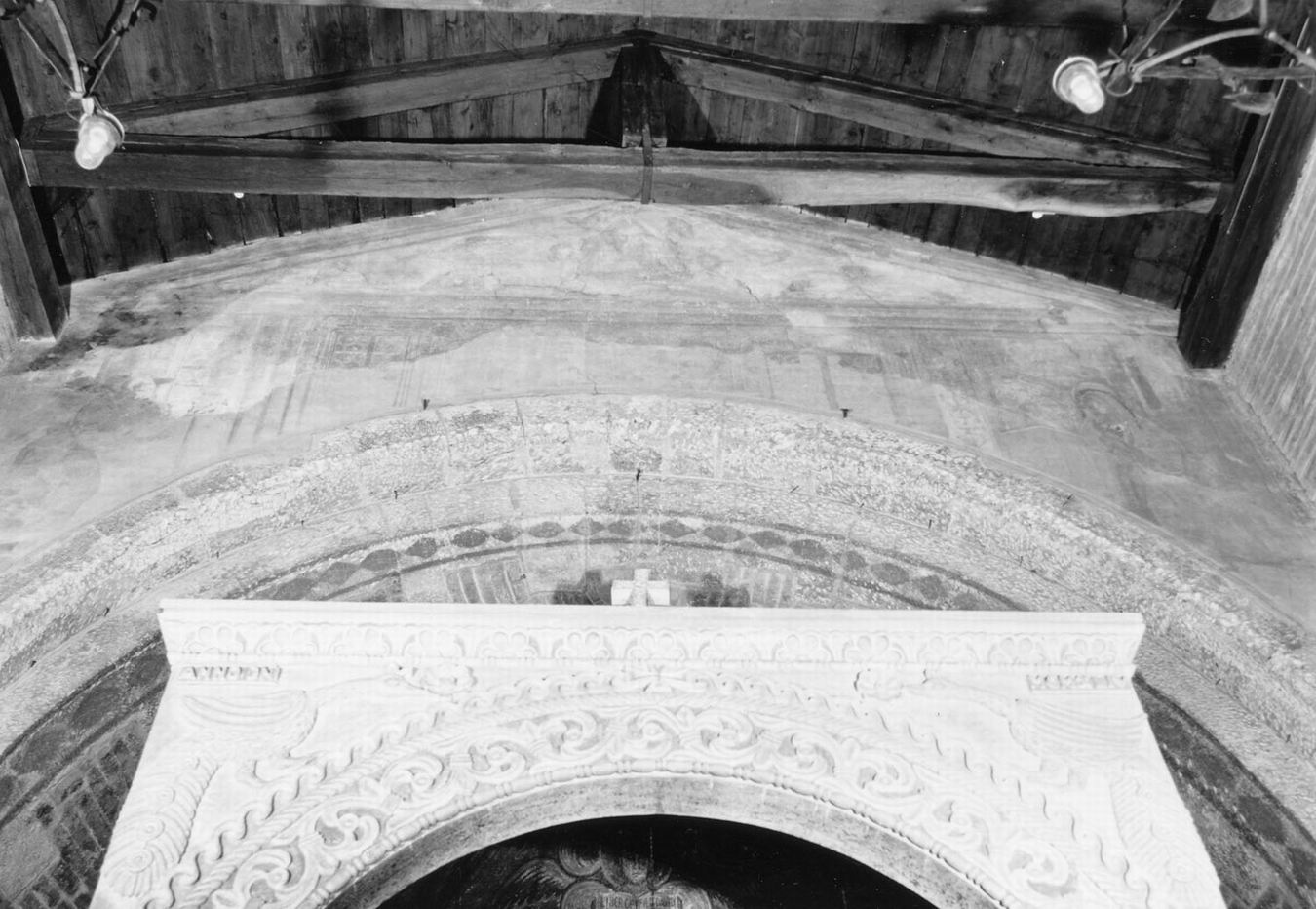 Annunciazione; Dio Padre e cherubini (dipinto) - ambito bolognese (sec. XVI)