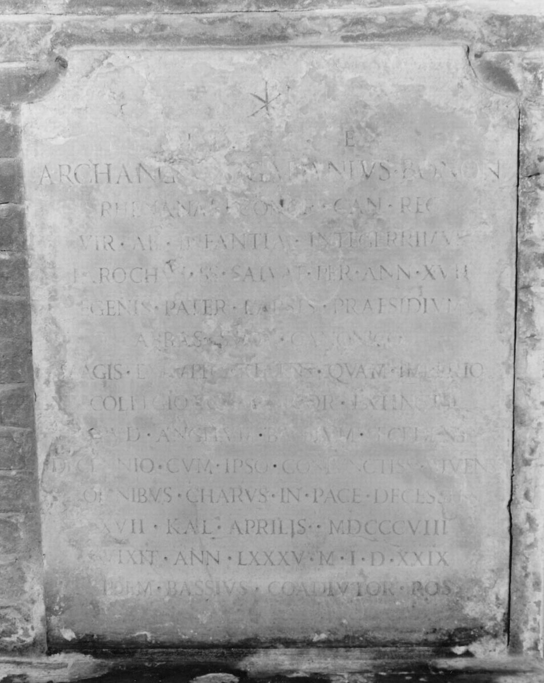 lapide tombale - manifattura emiliana (sec. XIX)