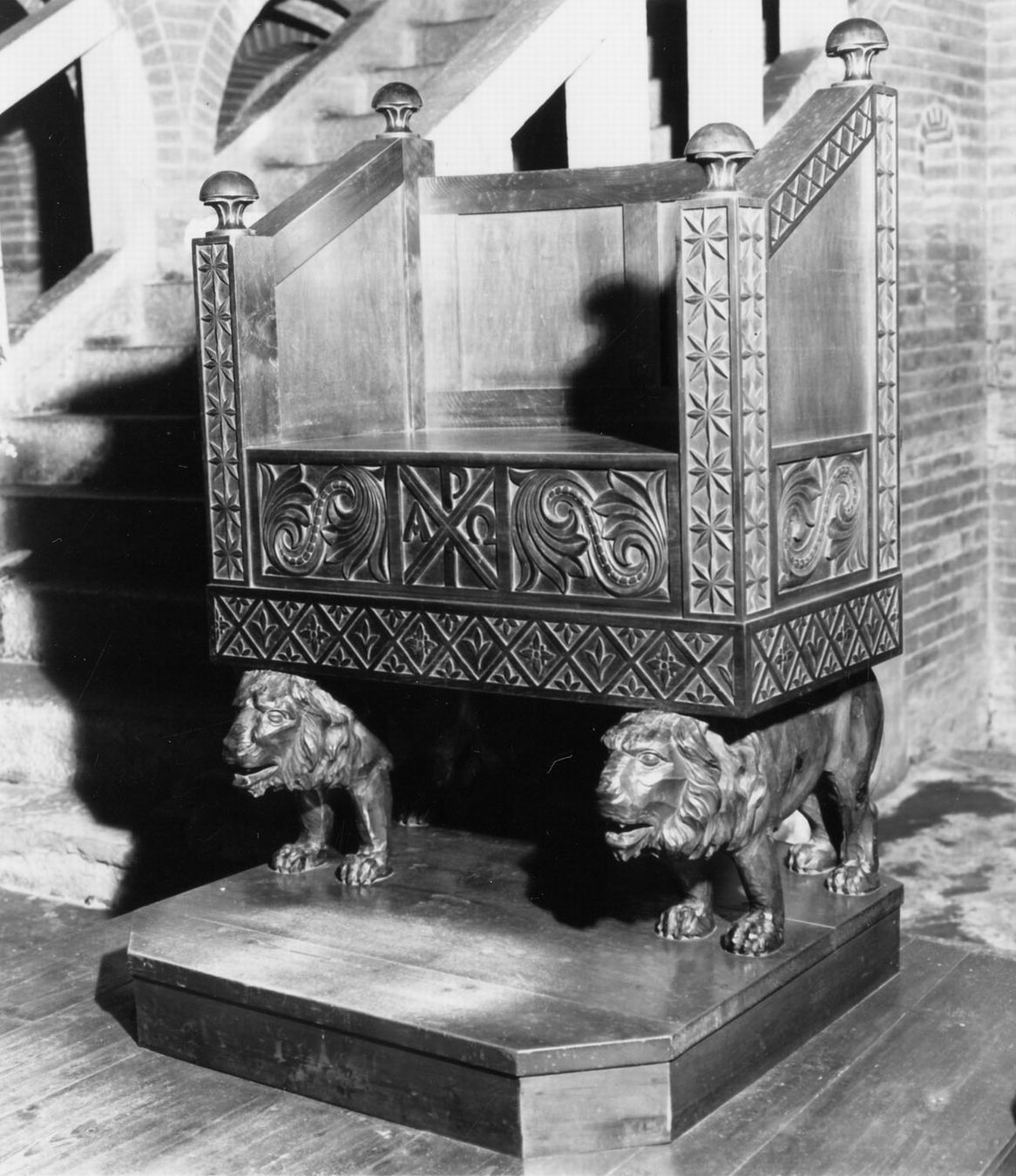 cattedra - manifattura emiliana (primo quarto sec. XX)