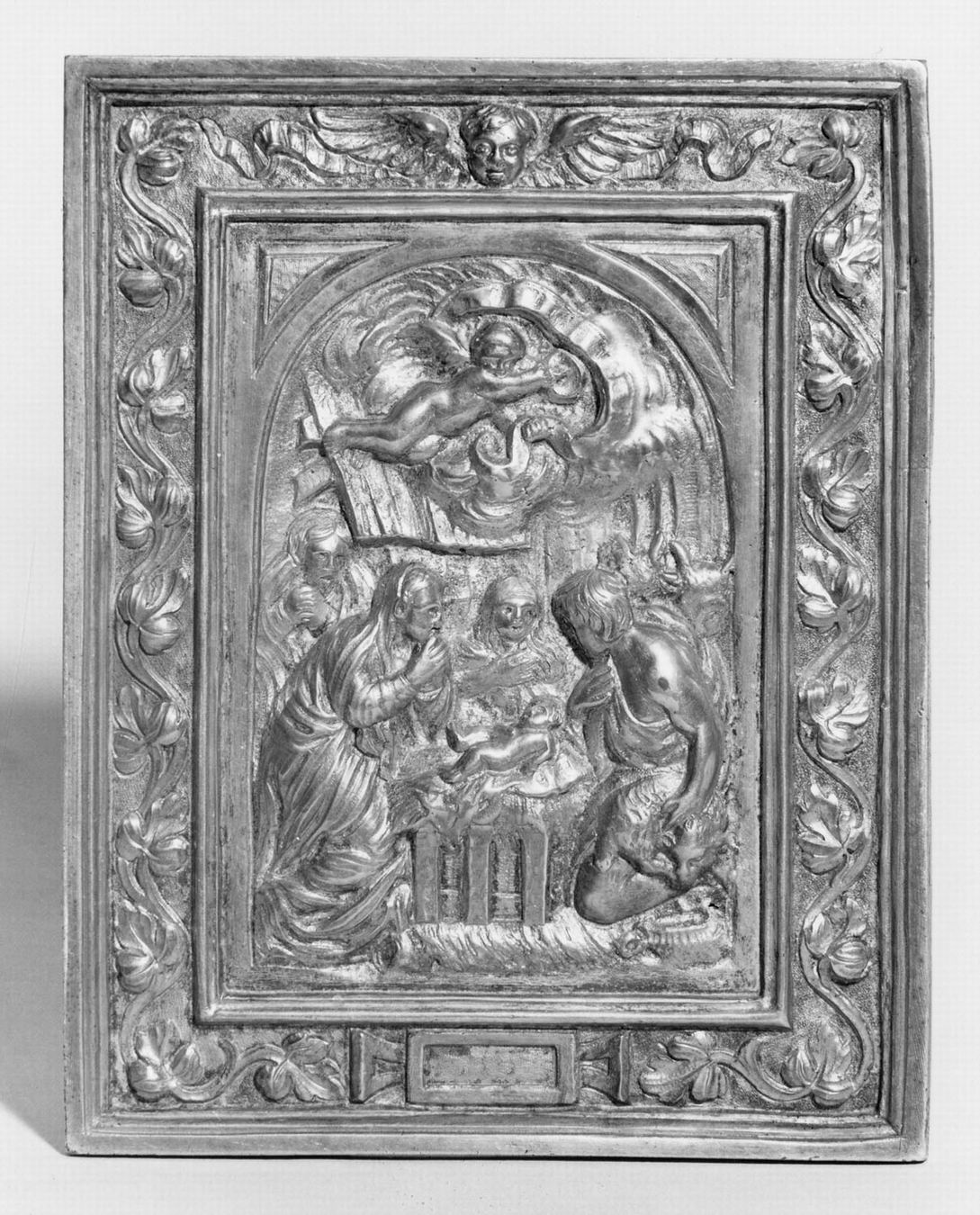 Natività di Gesù (pace - a tavoletta) - ambito padovano (sec. XVI)