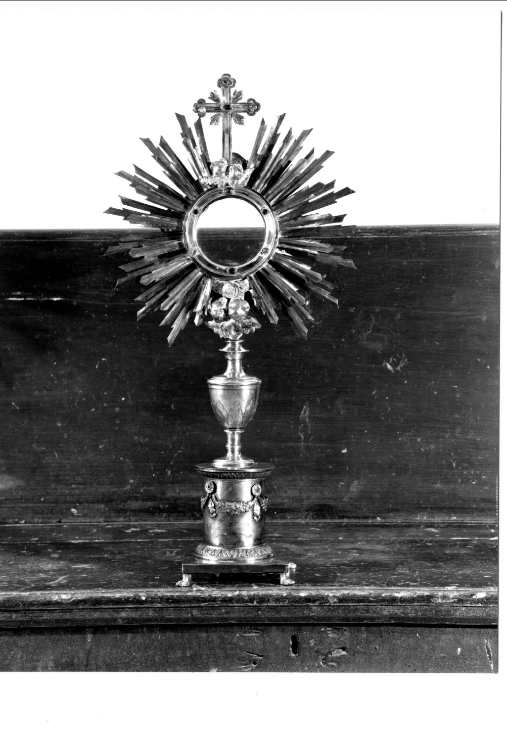 ostensorio - a raggiera - manifattura emiliana (inizio sec. XIX)