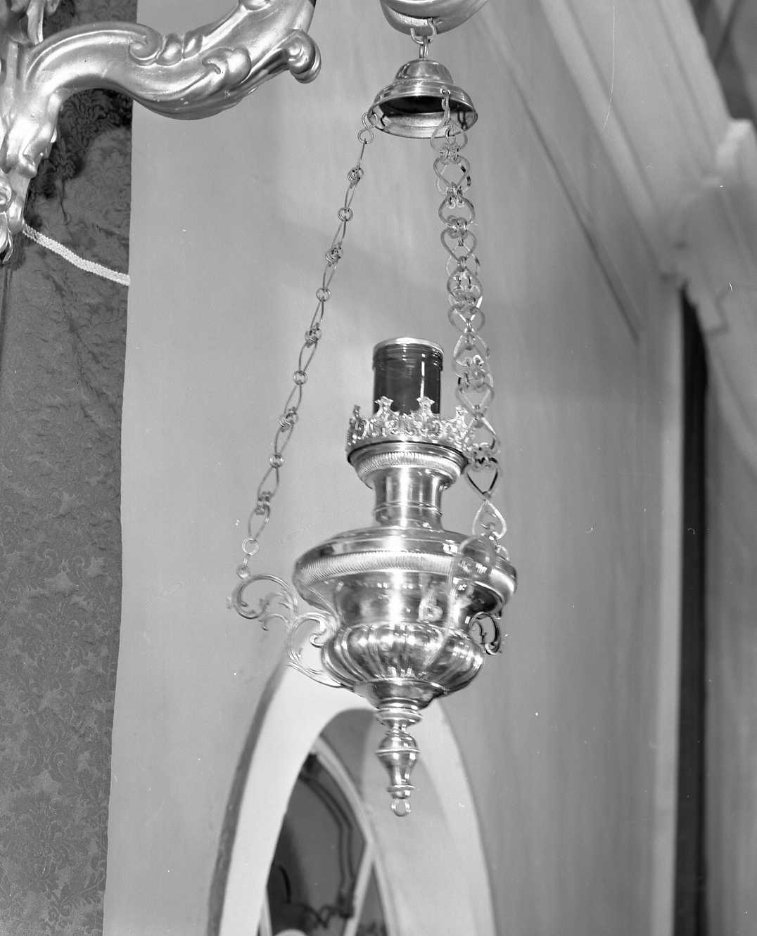 lampada pensile - manifattura italiana (primo quarto sec. XX)