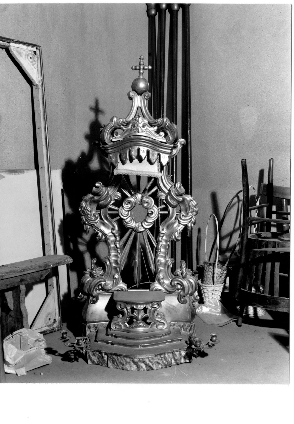 tronetto per esposizione eucaristica - manifattura emiliana (sec. XIX)