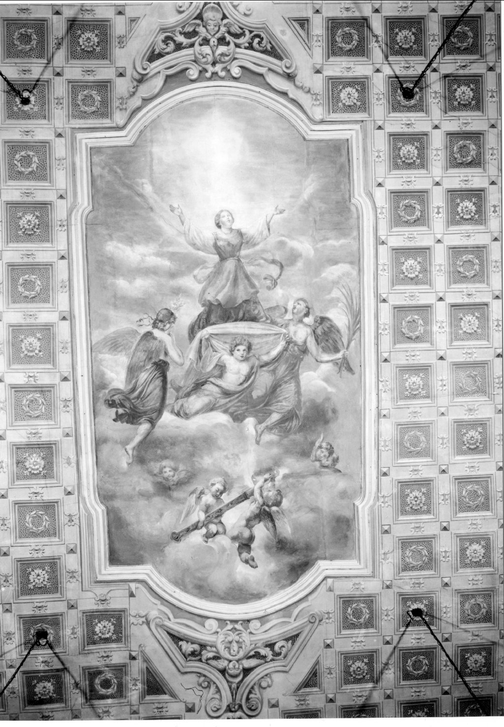 Gloria di Sant'Agnese (dipinto) di Domenichini Girolamo (sec. XIX)