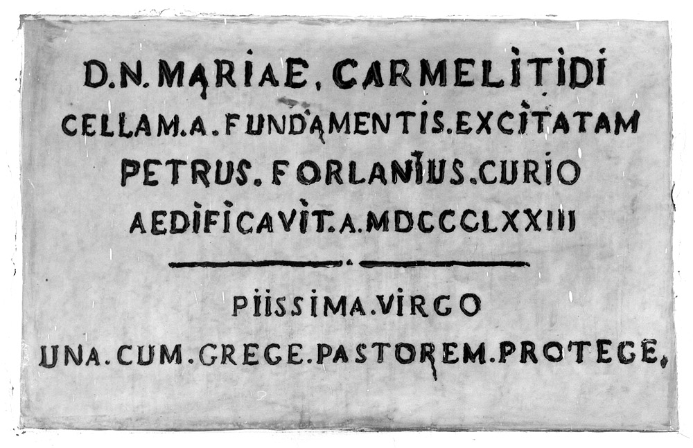 lapide commemorativa - manifattura emiliana (sec. XIX)